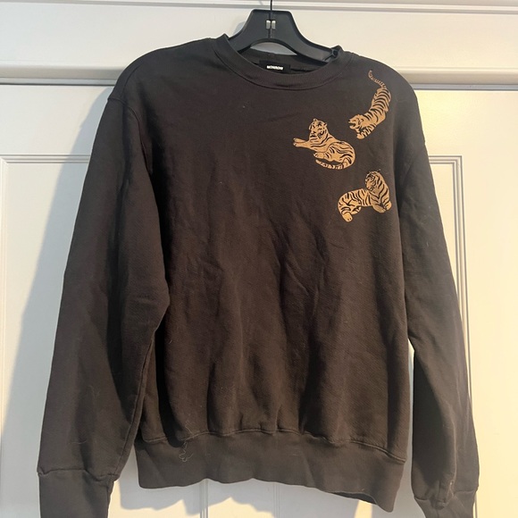 Free People/Monrow Printed Tiger Boyfriend Sweatshirt - XL - Picture 5 of 12